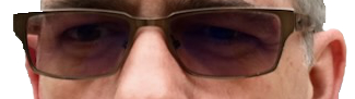 Partial portrait of face with sunglasses